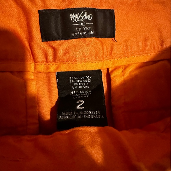 Orange Chino Shorts -Stretch (size: 2) NWOT - Picture 4 of 6